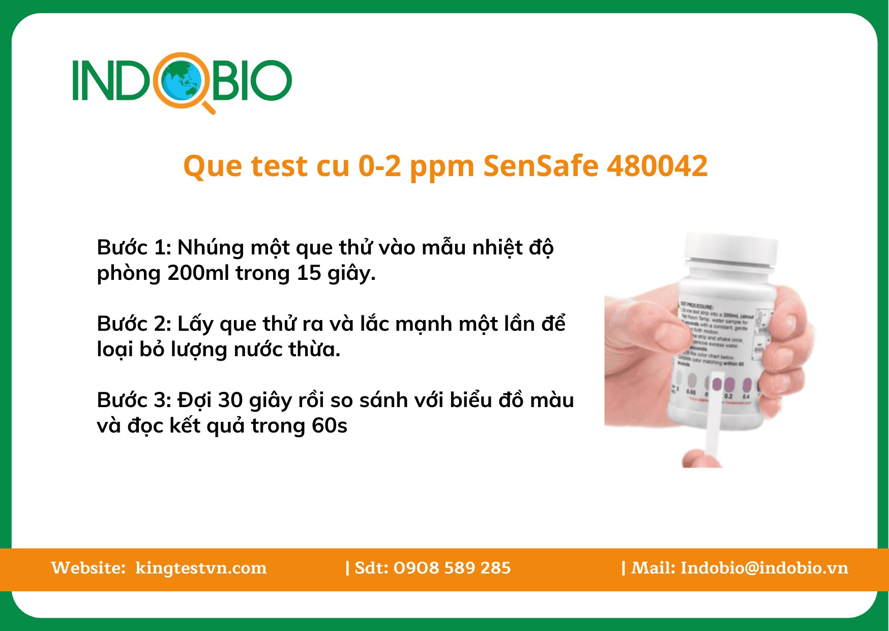 Cách sử dụng que test cu SenSafe 480042